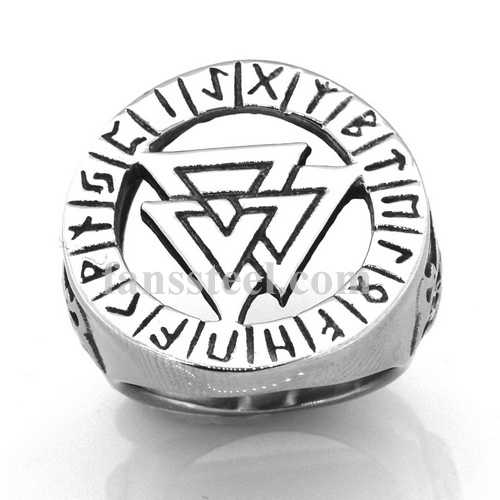 FSR14W69 knot of the slain Valknot letters ring - Click Image to Close